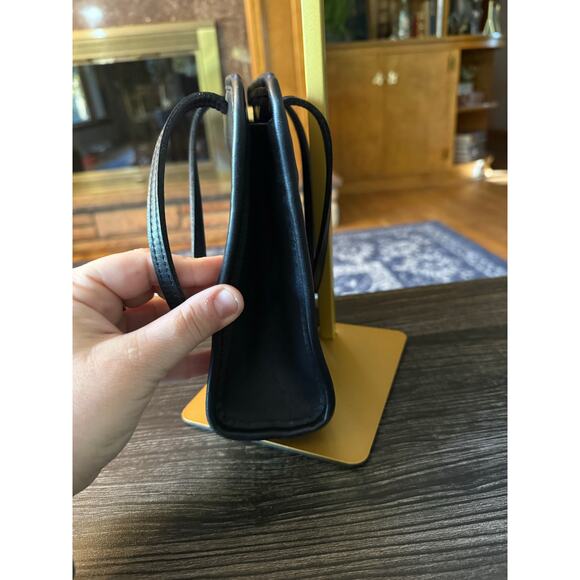 Vintage Coach Small Navy Blue City Bag with Coach Hang Tag - Picture 7 of 9